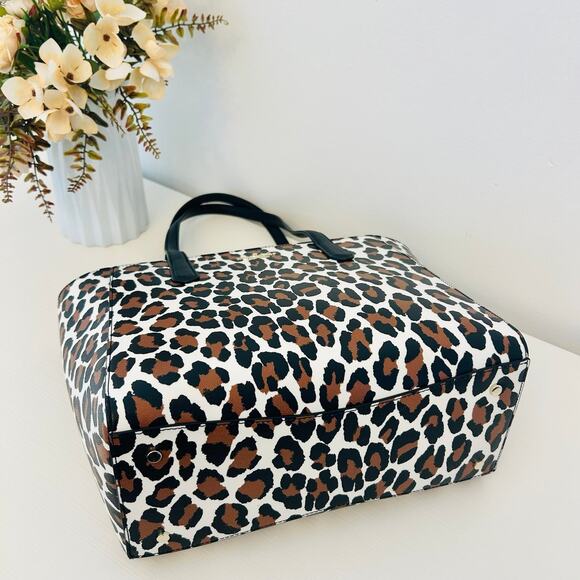 Kate Spade Purse Staci Spotted Animal Medium Tote Leopard - Picture 7 of 10